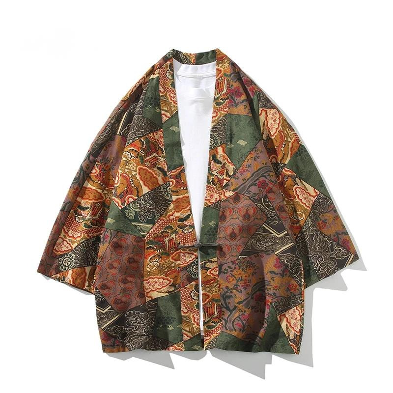 Kimono Yukata Cotton - Ethnic Style Print Yukata Men Women