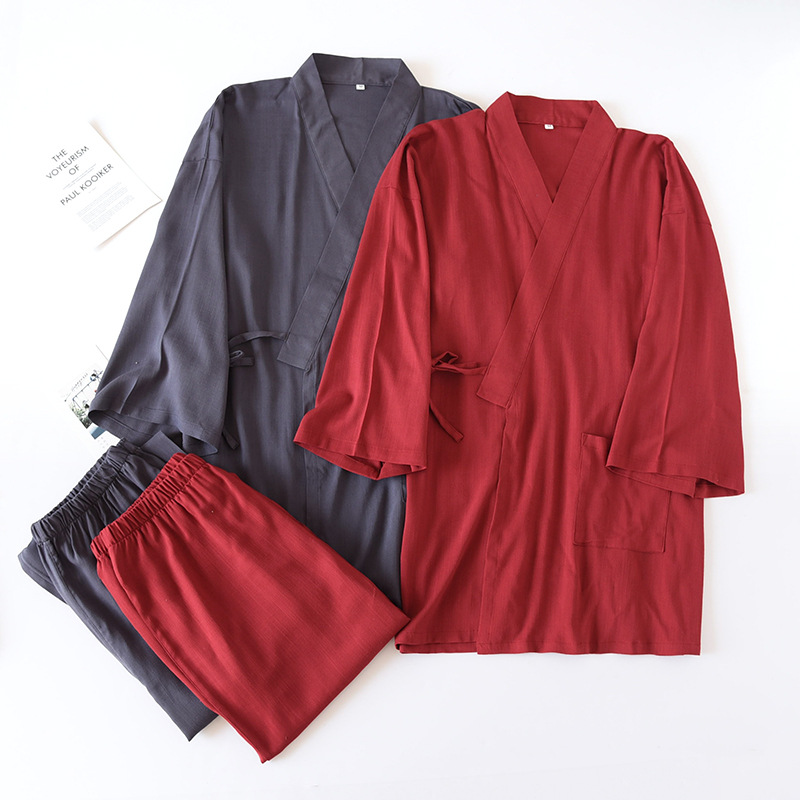 2 Pieces Men Japanese Traditio - Kimono Yukata Cotton review and price