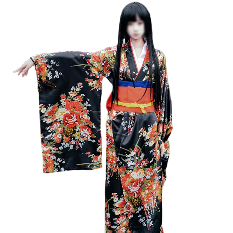 Anime Jigoku Shoujo Cosplay En - Kimono Yukata Cotton review and price