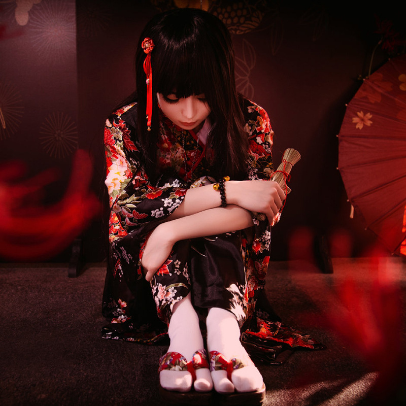 Anime Jigoku Shoujo Cosplay En - Kimono Yukata Cotton review and price