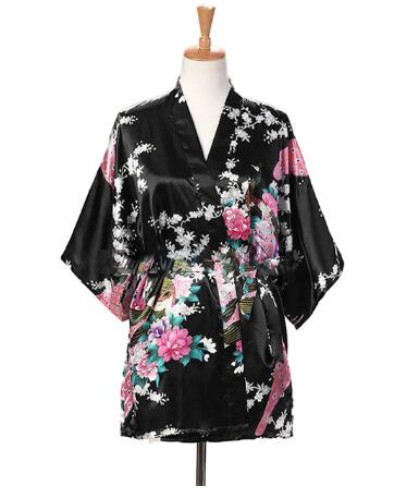 Lace Up Woman Peacock Print Ja - Kimono Yukata Cotton review and price